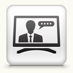 Square Button with Computer Communication N2