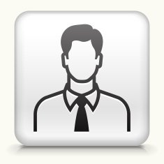 Square Button with man Face N3