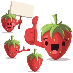 Strawberry Cartoon Set C