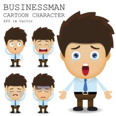 Businessman cartoon character EPS 10 vector N45
