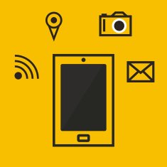 Mobile Phone with Icons N3