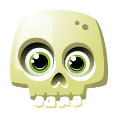 Cartoon Skull N123