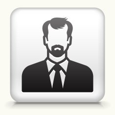 Square Button with man Face N7