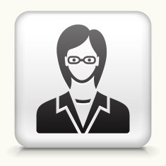 Square Button with Woman Face N13