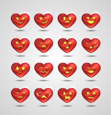 funny metal heart-shaped emoticons for your site N4