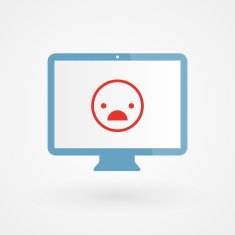 Desktop and unhappy smiley