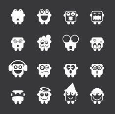Emoticons Set 3 - White Series