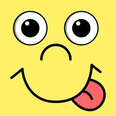 Funny cartoon face N33