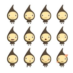 Vector set of emoticons