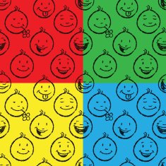 Seamless Cartoon Faces N2