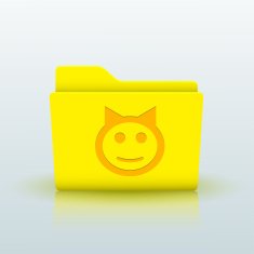 Vector yellow folder on blue background Eps10 N12