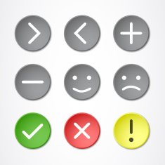 Buttons with symbols N2