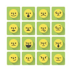 Smile Icons Emotion Color Symbols