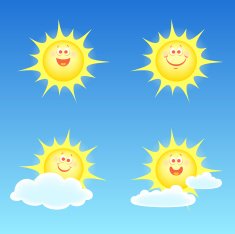 Funny Cartoon Sun Set
