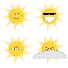 Summer sun mascots N8