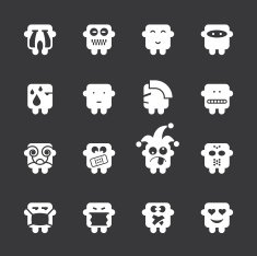 Emoticons Set 7 - White Series