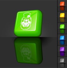 leprechaun 3D button design