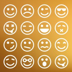 Flat smiley icons N6
