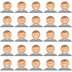 Office smilies icons set