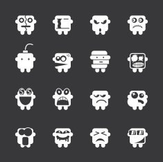 Emoticons Set 2 - White Series