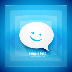 Blue speech bubble background
