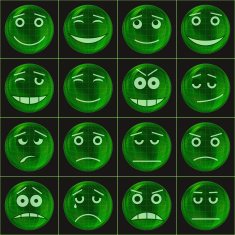 Bubbles smileys green
