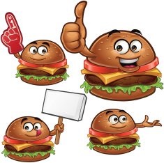 Burger Cartoon Set C N2
