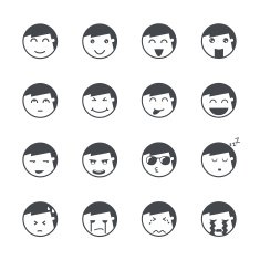 Emotions man icons