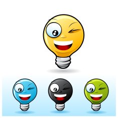 Light bulb character Blinking