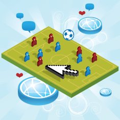 Internet soccer concept