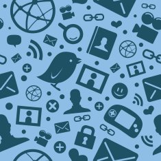 Internet seamless pattern