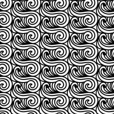 Stylised Maori Koru Seamless Pattern Abstract asian waves backg