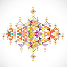 geometric pattern Thai art style template vector illustration