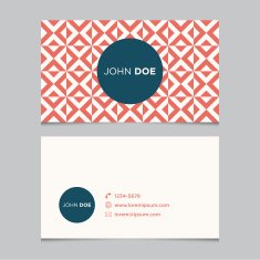 Business card template with background pattern