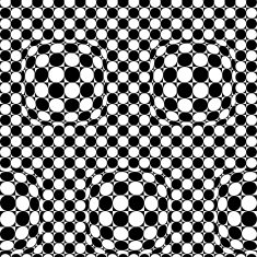 Op art checkered fish-eye dots (Seamless optical pattern n&deg; 8)