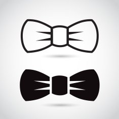 Bow icon isolated on white background