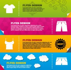 Clothes signs T-shirt and pants with shorts