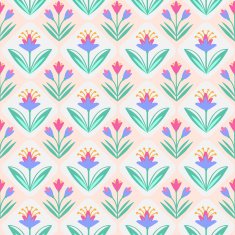 Seamless vector pattern with flowers
