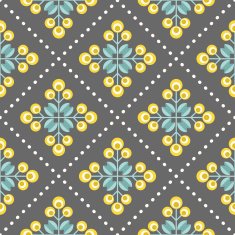 Retro floral pattern geometric seamless flowers N2