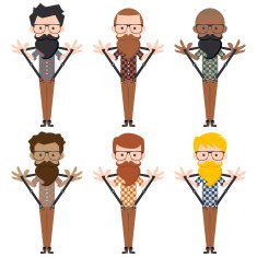 Hipster characters