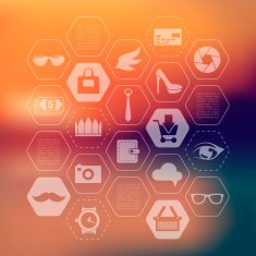 fashion infographic with unfocused background N4