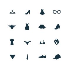 clothes icons set