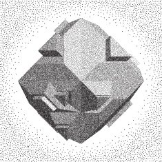 Abstract 3D shape Halftone style
