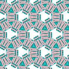 Romantic pink symmetrical pattern N12
