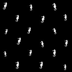 Geometric simple monochrome minimalistic vector marine pattern seahorse