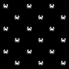 Geometric simple monochrome minimalistic vector marine pattern crabs