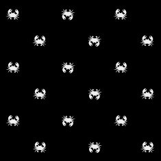 Geometric simple monochrome minimalistic vector marine pattern crabs N2