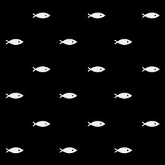 Geometric simple monochrome minimalistic vector marine pattern fish N3