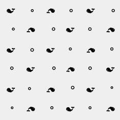 Geometric simple monochrome minimalistic vector marine pattern whales N3