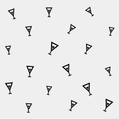 Geometric simple monochrome minimalistic vector holiday pattern cocktails N2